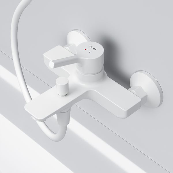F85B10033 Змішувач для ванни та душу, білий Колекція: X-Joy S 5026 фото