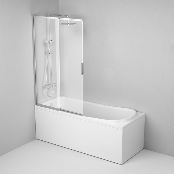 WU80S-100PS-150MT Душевая шторка для ванны, распашная, 100*150 см Коллекция: Like 4948 фото