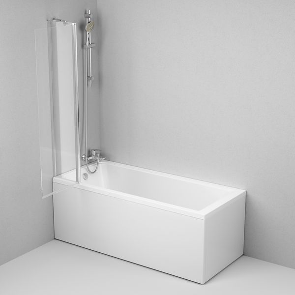 WU90BS-D3W5-140CT Душова шторка для ванни 80х140 см, роспашна з нерухомою стінкою Колекція: Gem 4952 фото