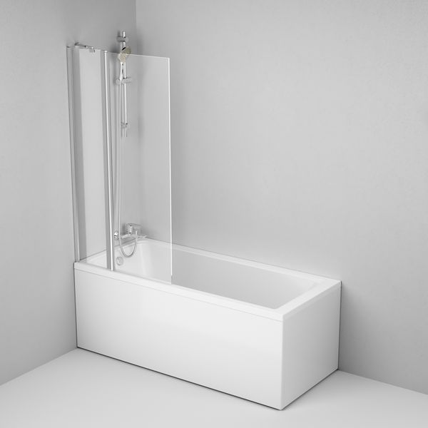 WU90BS-D3W5-140CT Душевая шторка для ванны, прозрачное стекло, 80*140 см Коллекция: Gem 4952 фото
